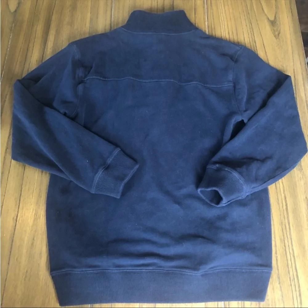 Gap navy button wolf patch sweater